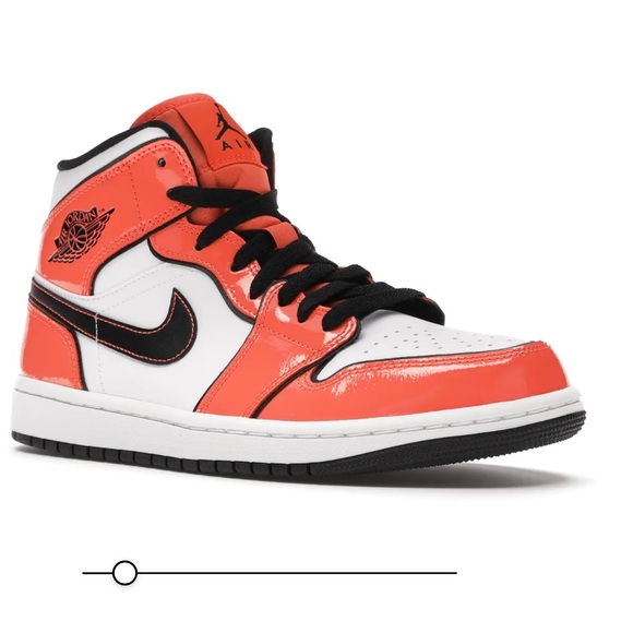 Nike Jordan 1 Mids | PATENT leather Turf Orange SE | M9.5/W11 - Picture 4 of 10